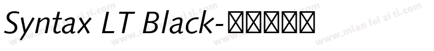Syntax LT Black字体转换